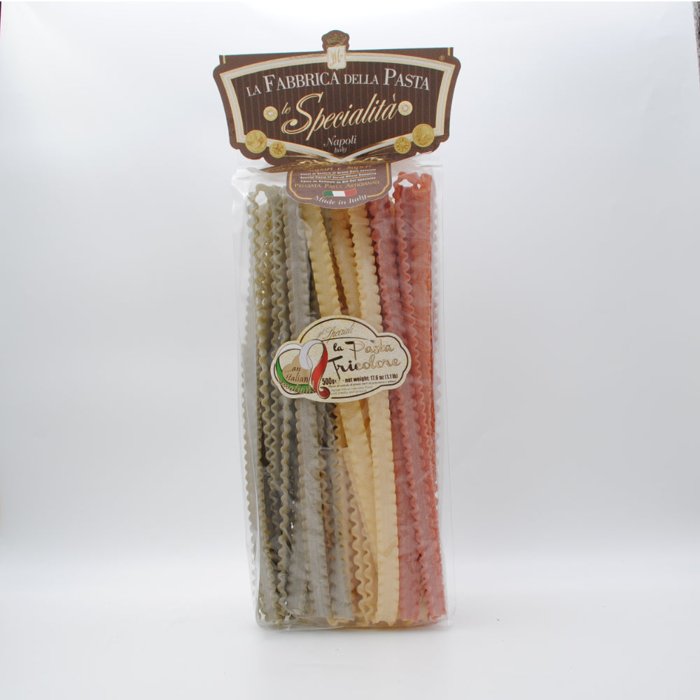 MAFALDINE TRICOLORE La Fabrica della Pasta Di Gragnano 500 g