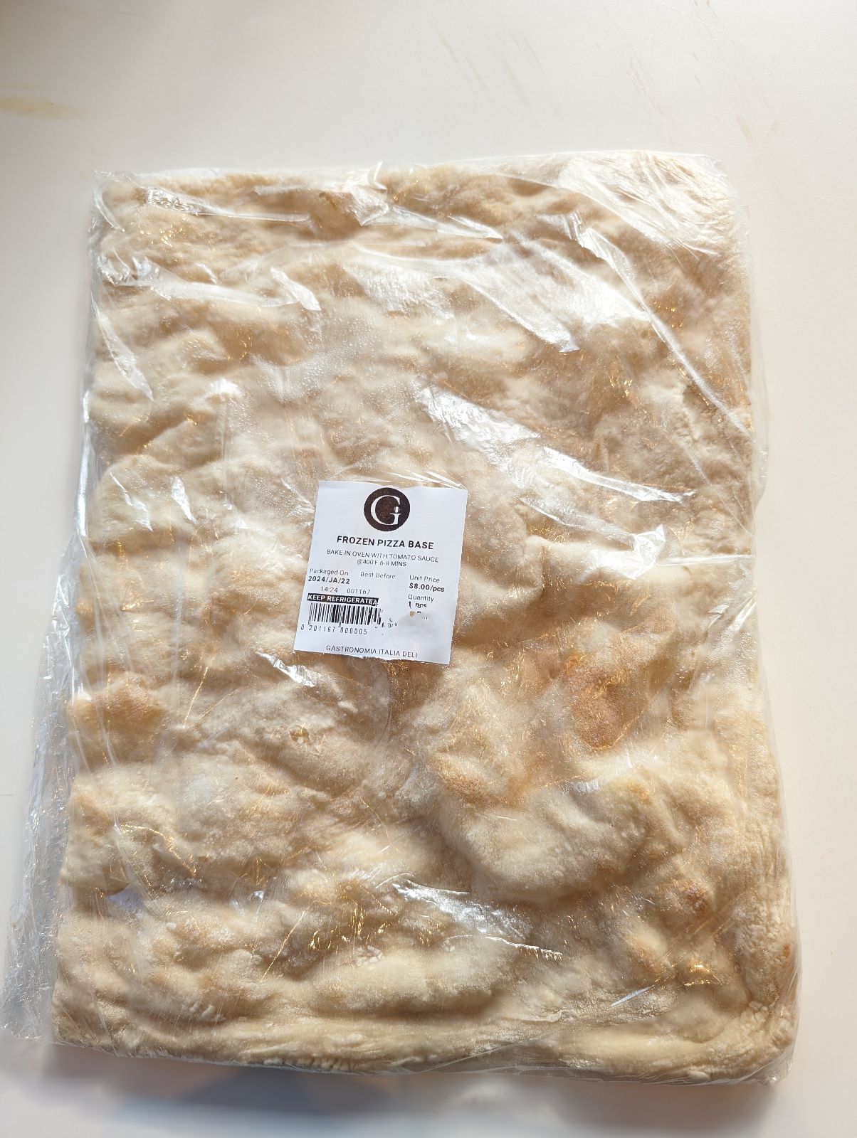 CLASSIC 1/2 ROMAN STYLE PIZZA BASE tray Kit/ Homemade - Frozen item