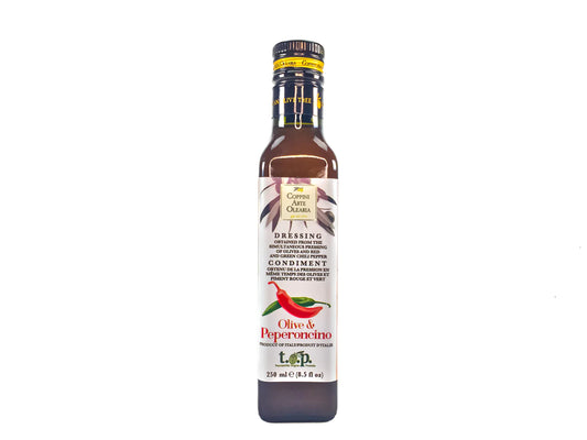 SPICY red & green CHILI FLAVORED OLIVE OIL Coppini - 250 ml